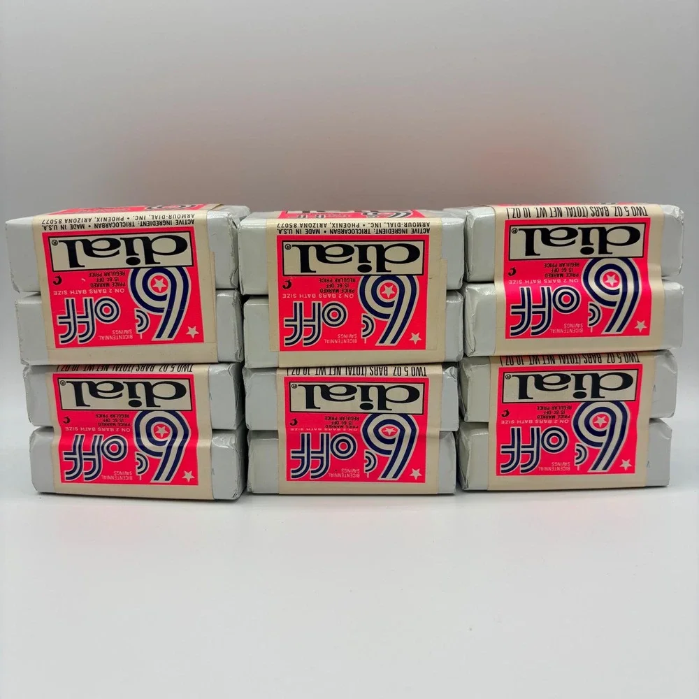 Vintage NOS Dial Bath Soap Bicentennial 6 Off 2-Pack Lot of‎ 6 NEW 5oz White Ad